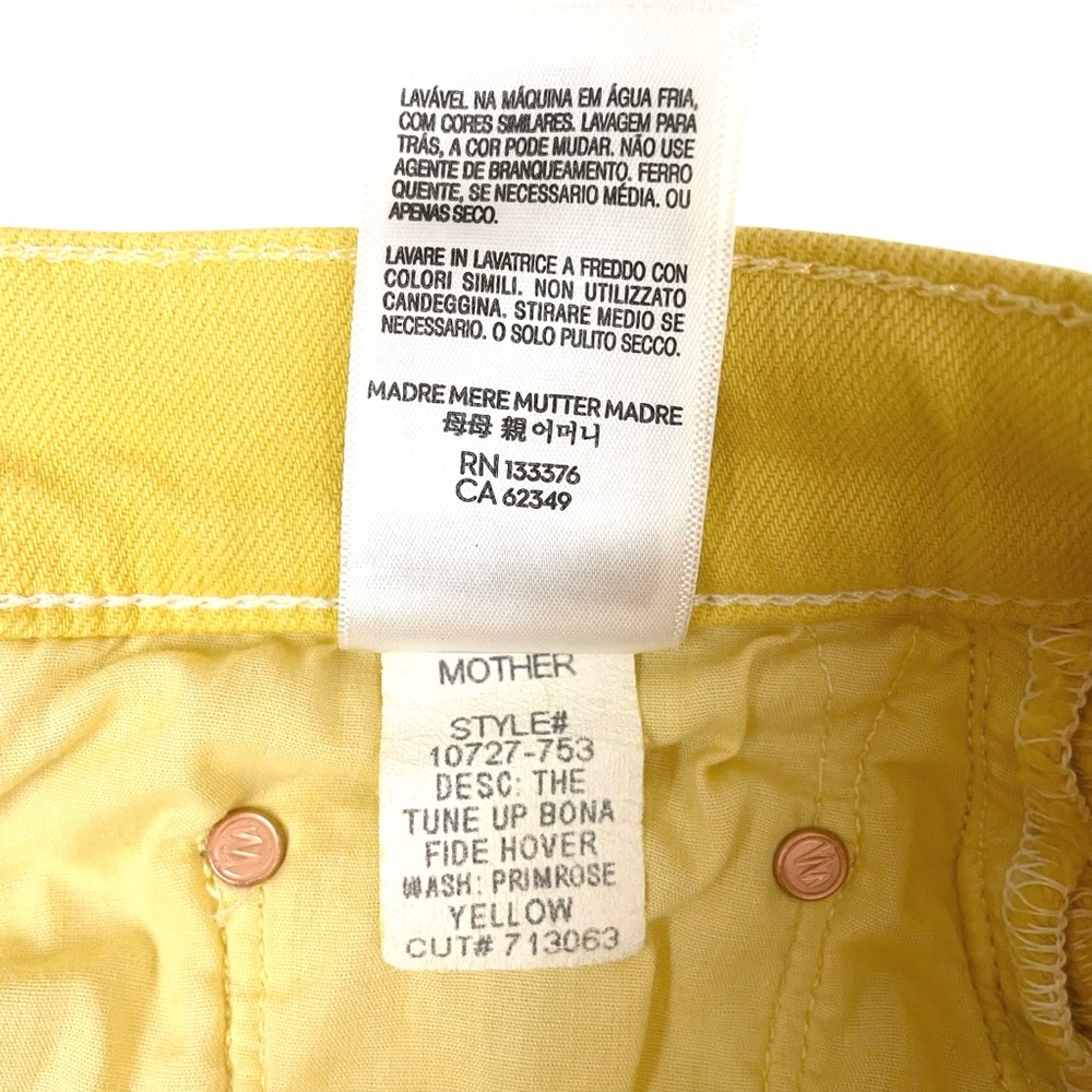 MOTHER The Tune Up Bona‎ Fide Hover Primrose Yellow Sz 28 - Picture 9 of 16